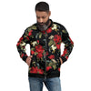 Red & Black Roses Bomber Jacket