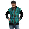 Green Checkered Bomber Jacket